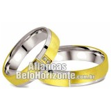 Alianças  de noivado e casamento em Ouro 18k e prata Bh