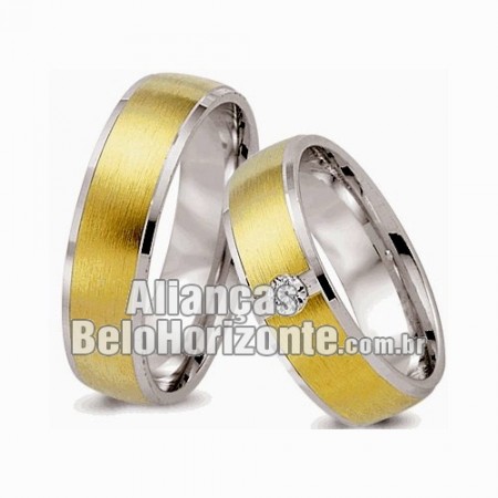 Alianças de noivado e casamento ouro 18k e prata  Belo Horizonte