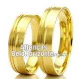Alianças Belo Horizonte em ouro 18k para casamento