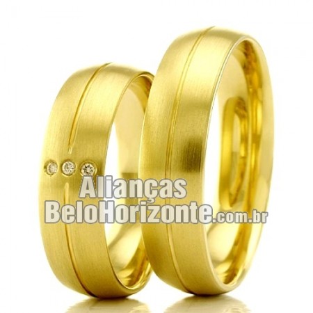 Alianças Bh para casamento em ouro