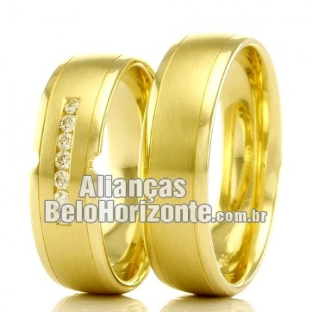 Alianças Belo Horizonte  em ouro casamento 18k